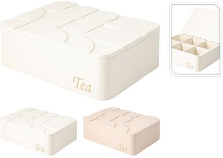 Home & Styling Theedoos 24 x 16,5 cm houten verschillende