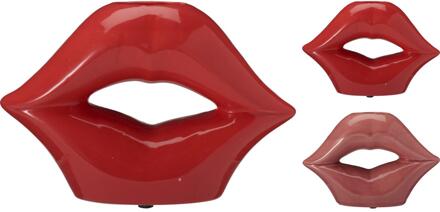 Home & Styling Vaas lippen 20cm rood of roze verschillende