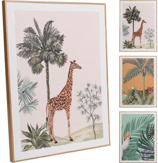 Home & Styling Wanddeco mdf 28x38cm Jungle verschillende