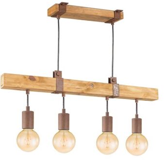 Home Sweet Home Denton Hanglamp 4L - Hout / roest Bruin