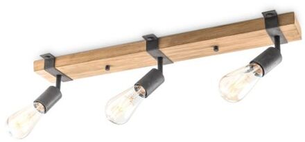 Home Sweet Home Landelijke LED Opbouwspot Denton 3L - Antraciet Zwart