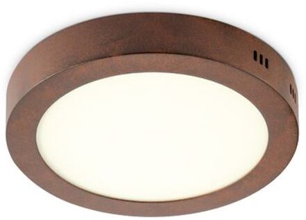 Home Sweet Home LED Plafondlamp Ska - Roest - Rond 22|22|3.6cm Bruin
