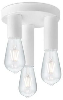 Home Sweet Home Moderne Led Plafondlamp Marna 3 Lichts - Wit Rond