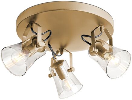 Home Sweet Home Opbouwspot Edge - Messing - D30cm - 3xe14