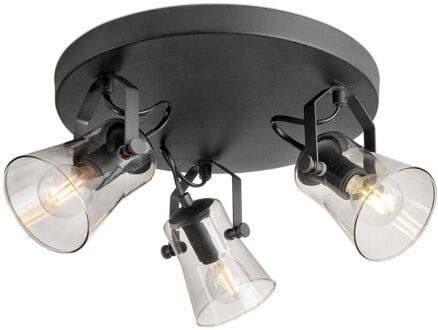 Home Sweet Home Opbouwspot Edge Zwart ⌀31cm 3x5,3w