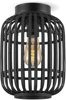 Home Sweet Home Plafondlamp Bamboo Zwart ⌀21,5cm E27