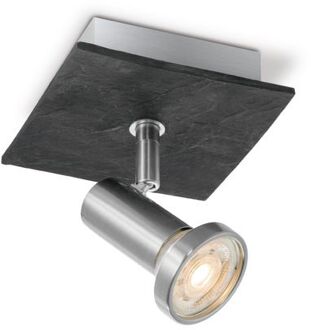 Home Sweet Home Stone LED Opbouwspot - Mat staal Zwart
