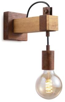 Home Sweet Home Vintage Wandlamp Denton | 10|20|23cm | Roest E27 Bruin