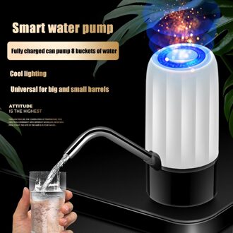 Home Water Fles Pomp Usb Opladen Drinkwater Dispenser Met Led Licht Mini Barreled Water Elektrische Pomp Drink Dispenser