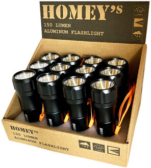Homeij Homey's zaklamp LED display 12 stuks zwart