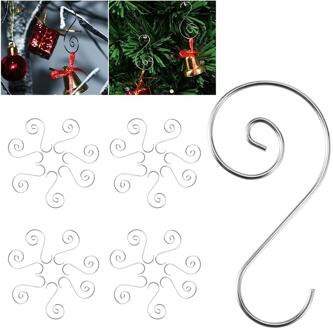 HOMEMAXS 100pcs Christmas Ornament Hooks Stainless Steel S Shaped Hanging Hangers for Christmas Decoration 4.5CM