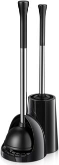 Homemaxs Eenvoudige 2 In 1 Toilet Plunger En Borstel Ergonomische Toilet Plunger Set Vrijstaande Wc Schoonmaken Gereedschap Voor Thuis Bathroo
