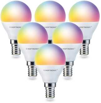 Homeylux® E14 SMART Wifi LED Lamp 6 Stuks - RGBWW 5.5 Watt 470lm P45 Dimbaar - Bedienbaar via Homeylux® App - Google Home en Amazon Alexa