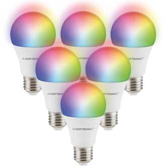 Homeylux® E27 SMART WiFi LED Lamp 6 Stuks - RGBWW 10 Watt 806lm A60 Dimbaar - Bedienbaar via Homeylux® App - Google Home en Amazon Alexa