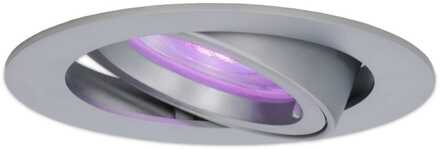 Homeylux® Smart WiFi LED inbouwspot 5,5W RVS Jose - Dimbaar RGBWW - Kantelbaar - IP20 - 400lm - Bedienbaar via Homeylux® App - Google Home en Amazon Alexa