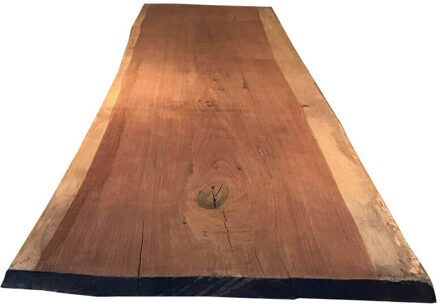 HomingXL Boomstam tafelblad | Massief Cambara onbehandeld | Dikte 5 cm | 2050 x 910 mm Bruin