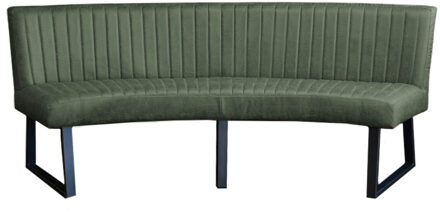 HomingXL Eetkamerbank - Hengelo - geschikt voor ovale tafel 200 cm - lederlook Missouri groen 10