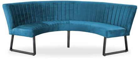 HomingXL Eetkamerbank - Hengelo - geschikt voor ronde tafel 130 cm - stof Element azure 21 Blauw