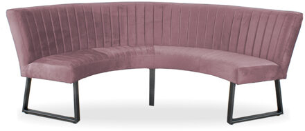 HomingXL Eetkamerbank - Hengelo - geschikt voor ronde tafel 130 cm - stof Element roze 10