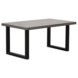 HomingXL Eettafel betonlook - 180 x 100 cm - Bladdikte 5 cm - U-poot Beton licht