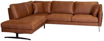 HomingXL Loungebank Faro chaise longue links | leer Kentucky cognac 09 | 2,23 x 2,65 mtr breed