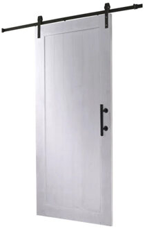 HomingXL Schuifdeur MDF wit gegrond - 211,5 x 93 cm - dikte 38 mm - incl. schuifdeursysteem