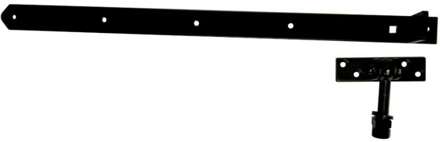 HomingXL Verstelbare poortbeslag - Verzinkt zwart gepoedercoat - 67 cm