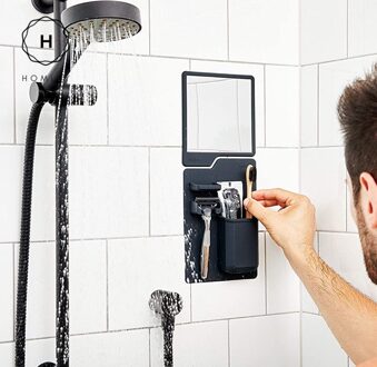 Homlly Siliconen Douche Spiegel En Scheermes Tandenborstelhouder