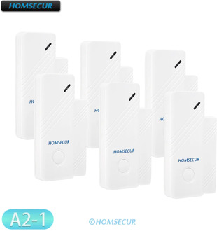 HOMSECUR 6Pcs A2-1 433MHz Wireless Door/Window Sensors For 433MHz Home Security Alarm System