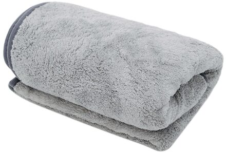 Hond Ademend Badhanddoek Zachte Pluche Absorberende Huisdier Handdoek Kat Hond Baden Sneldrogende Reiniging Handdoek Deken 77x35cm Grijs