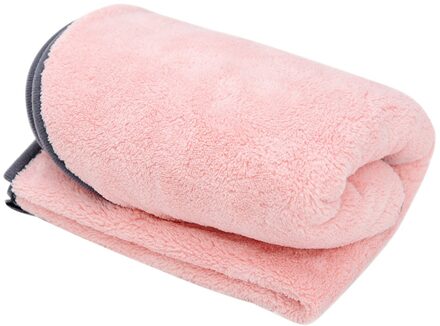 Hond Ademend Badhanddoek Zachte Pluche Absorberende Huisdier Handdoek Kat Hond Baden Sneldrogende Reiniging Handdoek Deken 77x35cm licht roze