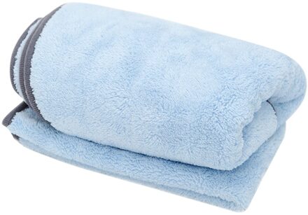 Hond Ademend Badhanddoek Zachte Pluche Absorberende Huisdier Handdoek Kat Hond Baden Sneldrogende Reiniging Handdoek Deken 77x35cm lucht blauw