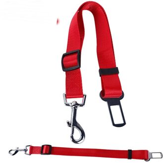 Hond autogordel leash hond vaste huisdier auto levert multi-color optionele rijden met huisdieren is handiger Rood