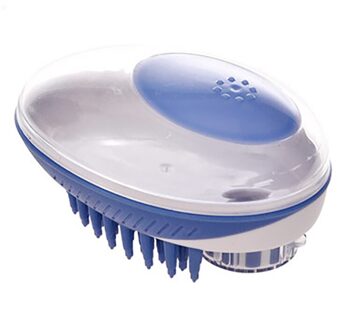 Hond Bad Borstel 2-In-1 Huisdier Spa Massage Kam Zachte Silicone Honden Katten Douche Haar Grooming cmob Hond Schoonmaken Tool Pet Supplies Blauw