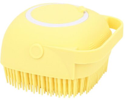 Hond Bad Borstel Kam Huisdier Massage Borstel Zachte Silicone Honden Katten Grooming Cmob Hond Dierbenodigdheden Shampoo Container Borstel 2
