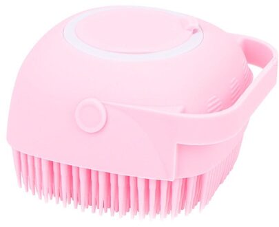 Hond Bad Borstel Kam Huisdier Massage Borstel Zachte Silicone Honden Katten Grooming Cmob Hond Dierbenodigdheden Shampoo Container Borstel 3