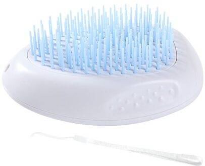 Hond Bad Borstel Kam Pet Zachte Siliconen Spa Borstel Ontharing Kammen Voor Honden Katten Douche Huisdieren Clean Grooming Tool blauw