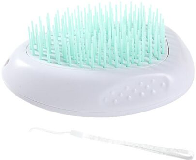 Hond Bad Borstel Kam Pet Zachte Siliconen Spa Borstel Ontharing Kammen Voor Honden Katten Douche Huisdieren Clean Grooming Tool groen