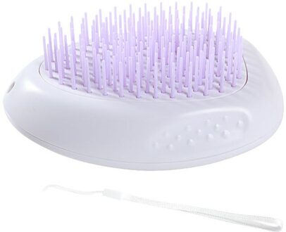 Hond Bad Borstel Kam Pet Zachte Siliconen Spa Borstel Ontharing Kammen Voor Honden Katten Douche Huisdieren Clean Grooming Tool paars