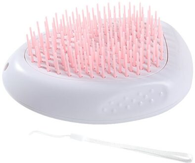 Hond Bad Borstel Kam Pet Zachte Siliconen Spa Borstel Ontharing Kammen Voor Honden Katten Douche Huisdieren Clean Grooming Tool roze