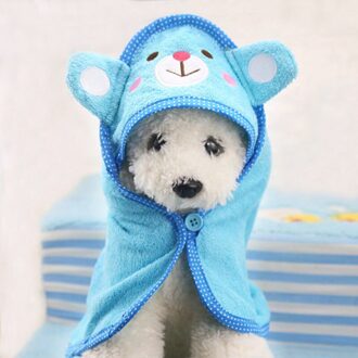 Hond Bad Handdoek Teddy Badhanddoek Imitatie Hertenleer Super Absorptie Grote Kat Lente/Zomer Bad Benodigdheden blauw / S