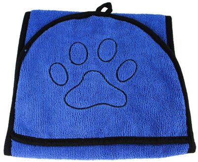 Hond Bad Handdoeken Hond Bad Handdoek Voor Kleine Medium Grote Honden Microfiber Super Absorberende Huisdier Drogen Handdoek Deken Met pocket blauw