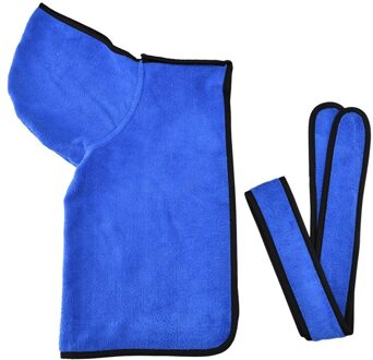 Hond Badhanddoek Super Absorberende Capaciteit Reiniging Zachte Huisdier Badjas Badjas Warm Animal Pyjama Badjas Kleding Grooming Supplies Blauw / M