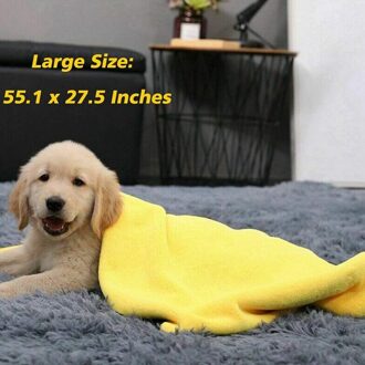 Hond Badhanddoek Super Absorberende Microfiber Dog Handdoek Voor Kleine Medium Grote Honden En Katten Geel Grijs