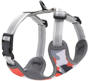Hond Borst Strape Ademend Reflecterende Harness Training Met 2 Leash Duurzaam Pet Dog Outdoor Wandelen Levert O / XS
