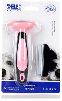 Hond Borstel Pet Grooming Tool Ontharen Kam Voor Honden Katten Borstel Afneembare Haar Verlies Trimmen roze / S