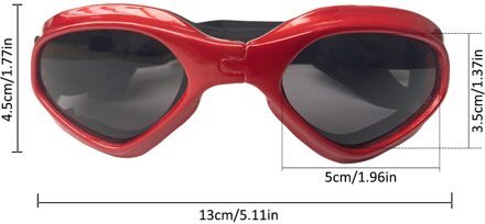 Hond Bril Leuke Hond Sunglass Hartvormige Zonnebril Pet Goggles Eye Wear Puppy Oogbescherming Pet Grooming accessoires rood