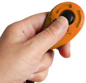 Hond Clicker Kat Training Trainer Met Sleutelhanger En Polsband Behandelt Zak Feed Pouch Zakken Bag 4 kleuren oranje