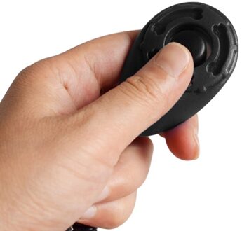 Hond Clicker Kat Training Trainer Met Sleutelhanger En Polsband Behandelt Zak Feed Pouch Zakken Bag 4 kleuren zwart