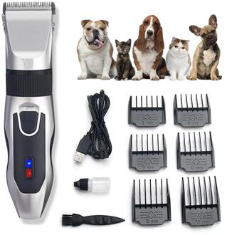 Hond Clipper Pet Grooming Tool Usb Oplaadbare Hond Trimmer Huisdier Professionele Grooming Tool Borstel Kam Kat Hond Huisdier Tondeuse